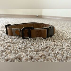 Carhartt Duck Cotton Dog Collar Brown Adjustable Outdoor Metal Nylon Hiking Hunt